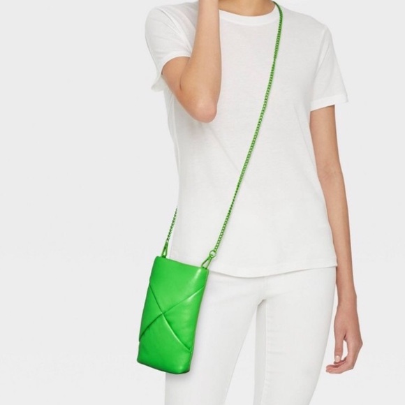 a new day Handbags - A New Day 🐠 Vibrant Green Crossbody Faux Leather Detachable Strap Bag | NWT